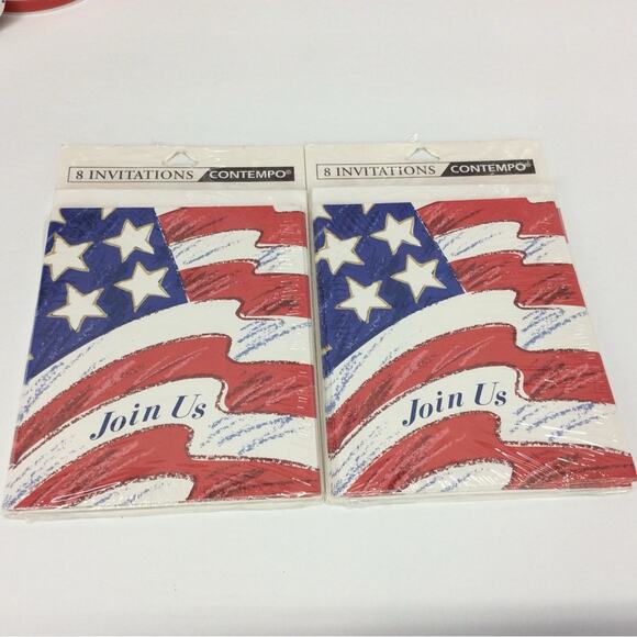 4th of July Party 11 Piece Bundle Patriotic Decor Invitations Mugs Glow Sticks - Picture 3 of 16